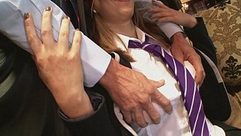 Yaramaz Okul Kızlarıyla Üçlü Ve Kolej Müfettişi